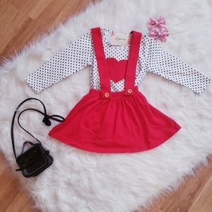 Valentine's Day "Sweetheart" skirt set